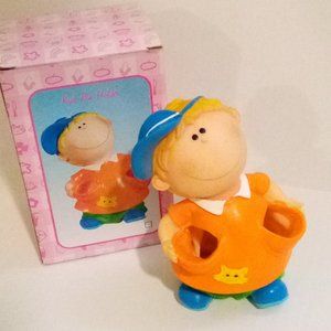 Vintage Rainbow Brand Little Boy Pen Holder